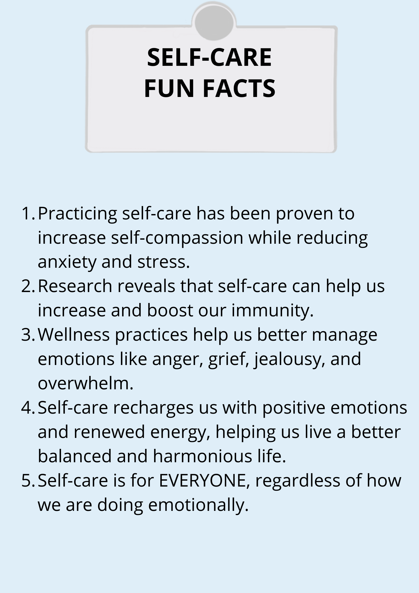 Self-Care Fun Facts